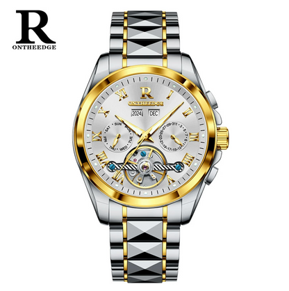 AstroLume - ZaneLuxe Luxury Men's Automatic Watch Gold & Silver