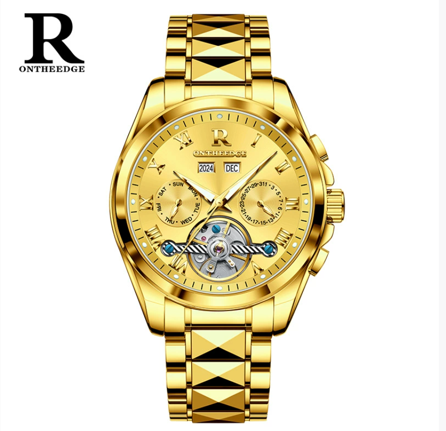 AstroLume - ZaneLuxe Luxury Men's Automatic Watch Gold & Silver