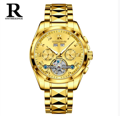 AstroLume - ZaneLuxe Luxury Men's Automatic Watch Gold & Silver