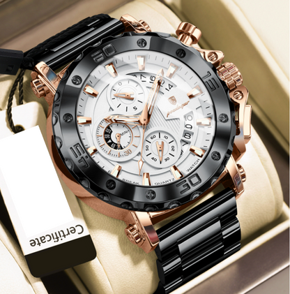 Strikewatch - ZaneLuxe's Luminous Chronograph Edition - Stainless Steel Automatic Watch