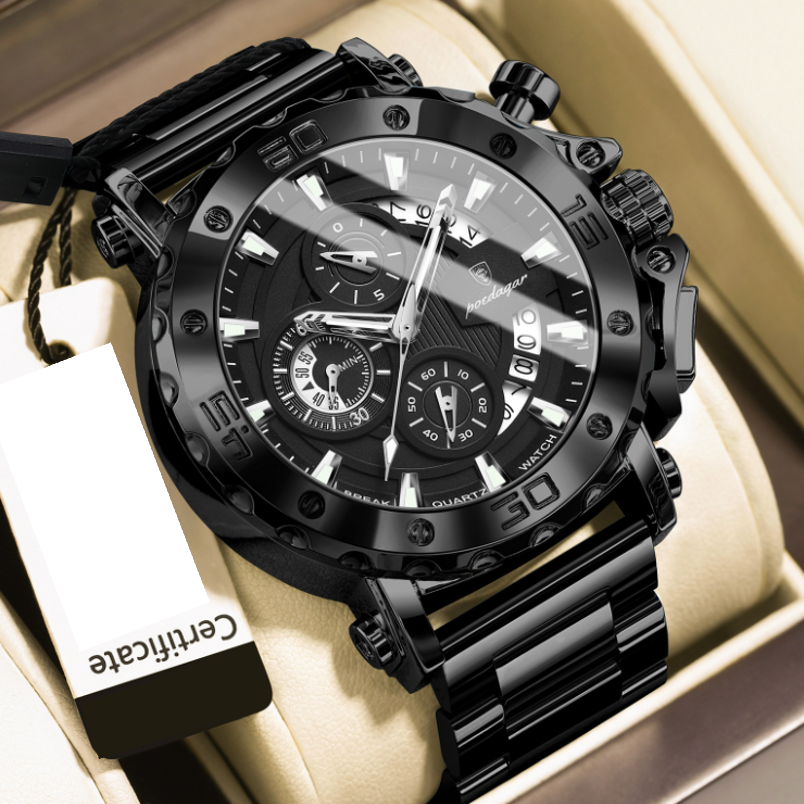Strikewatch - ZaneLuxe's Luminous Chronograph Edition - Stainless Steel Automatic Watch