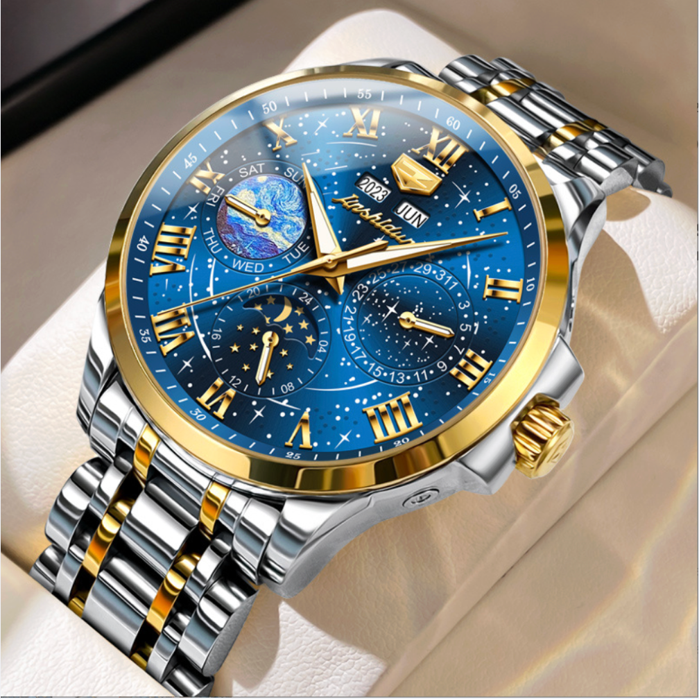 The Chancellor - ZaneLuxe's Waterproof Luminous Date Stainless Steel Men's Watch