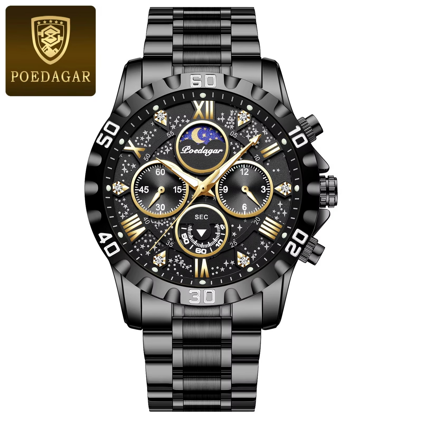 Luxury Military Watches For Men - Stainless Steel Quartz Waterproof Luminous