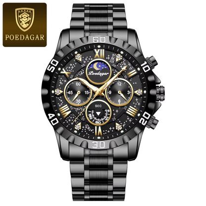 Luxury Military Watches For Men - Stainless Steel Quartz Waterproof Luminous