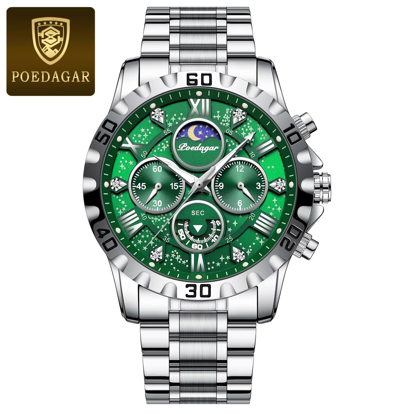 Luxury Military Watches For Men - Stainless Steel Quartz Waterproof Luminous