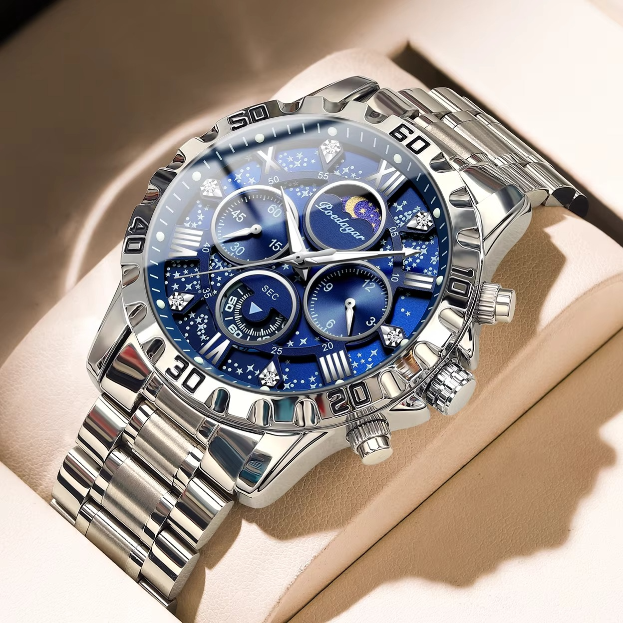 Luxury Military Watches For Men - Stainless Steel Quartz Waterproof Luminous