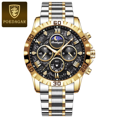 Luxury Military Watches For Men - Stainless Steel Quartz Waterproof Luminous