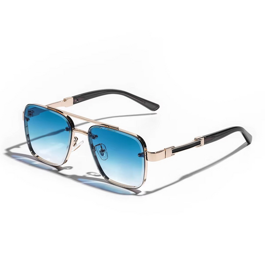 Luxury Shades UV400 Rectangle Pilot Sun Glasses for Men