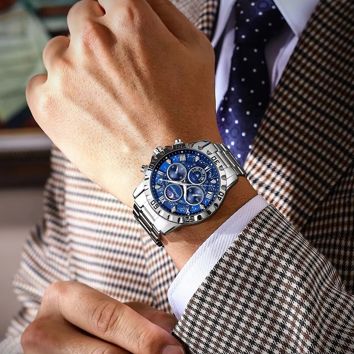 Luxury Military Watches For Men - Stainless Steel Quartz Waterproof Luminous